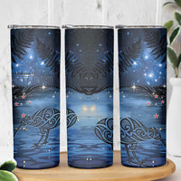 New Zealand Maori Matariki Kiwi Skinny Tumbler Silver Fern LT01 - Polynesian Pride