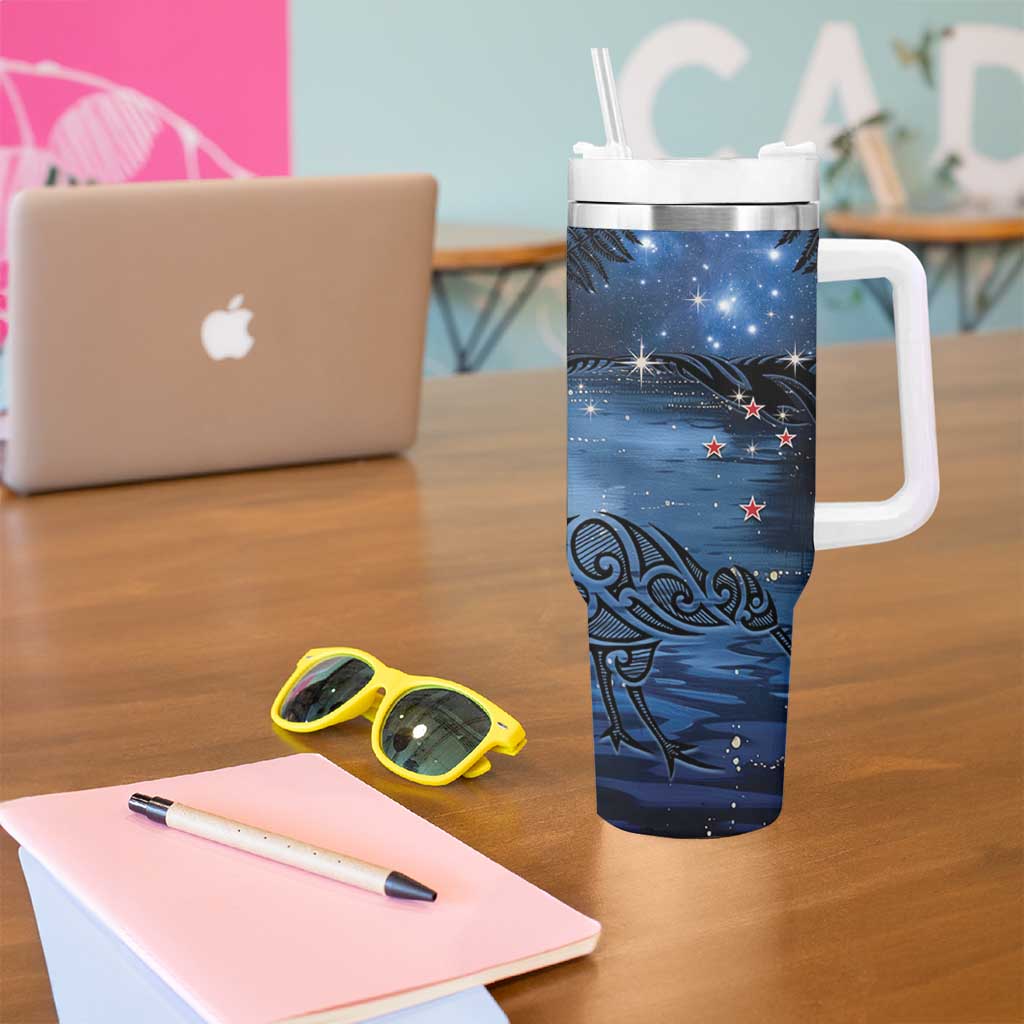 New Zealand Maori Matariki Kiwi Tumbler With Handle Silver Fern