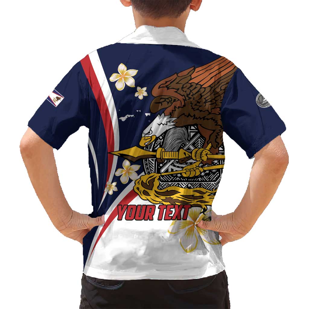 Personalized American Samoa Family Matching Off Shoulder Short Dress and Hawaiian Shirt Amerika Samoa Bald Eagle