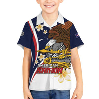 Personalized American Samoa Family Matching Puletasi and Hawaiian Shirt Amerika Samoa Bald Eagle