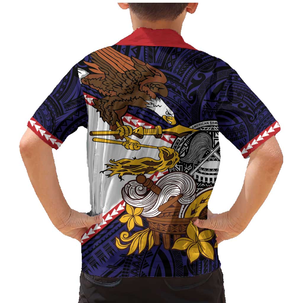 American Samoa Eagle Kava Bowl Family Matching Mermaid Dress and Hawaiian Shirt Plumeria Polynesian Pattern LT01 - Polynesian Pride