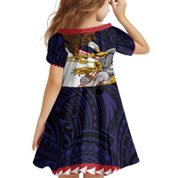American Samoa Eagle Kava Bowl Family Matching Mermaid Dress and Hawaiian Shirt Plumeria Polynesian Pattern LT01 - Polynesian Pride