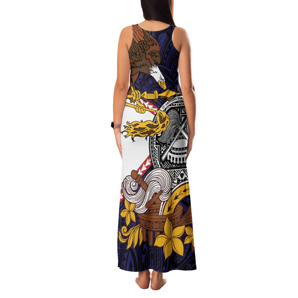 American Samoa Eagle Kava Bowl Family Matching Tank Maxi Dress and Hawaiian Shirt Plumeria Polynesian Pattern LT01 - Polynesian Pride