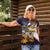American Samoa Eagle Kava Bowl Women Polo Shirt Plumeria Polynesian Pattern