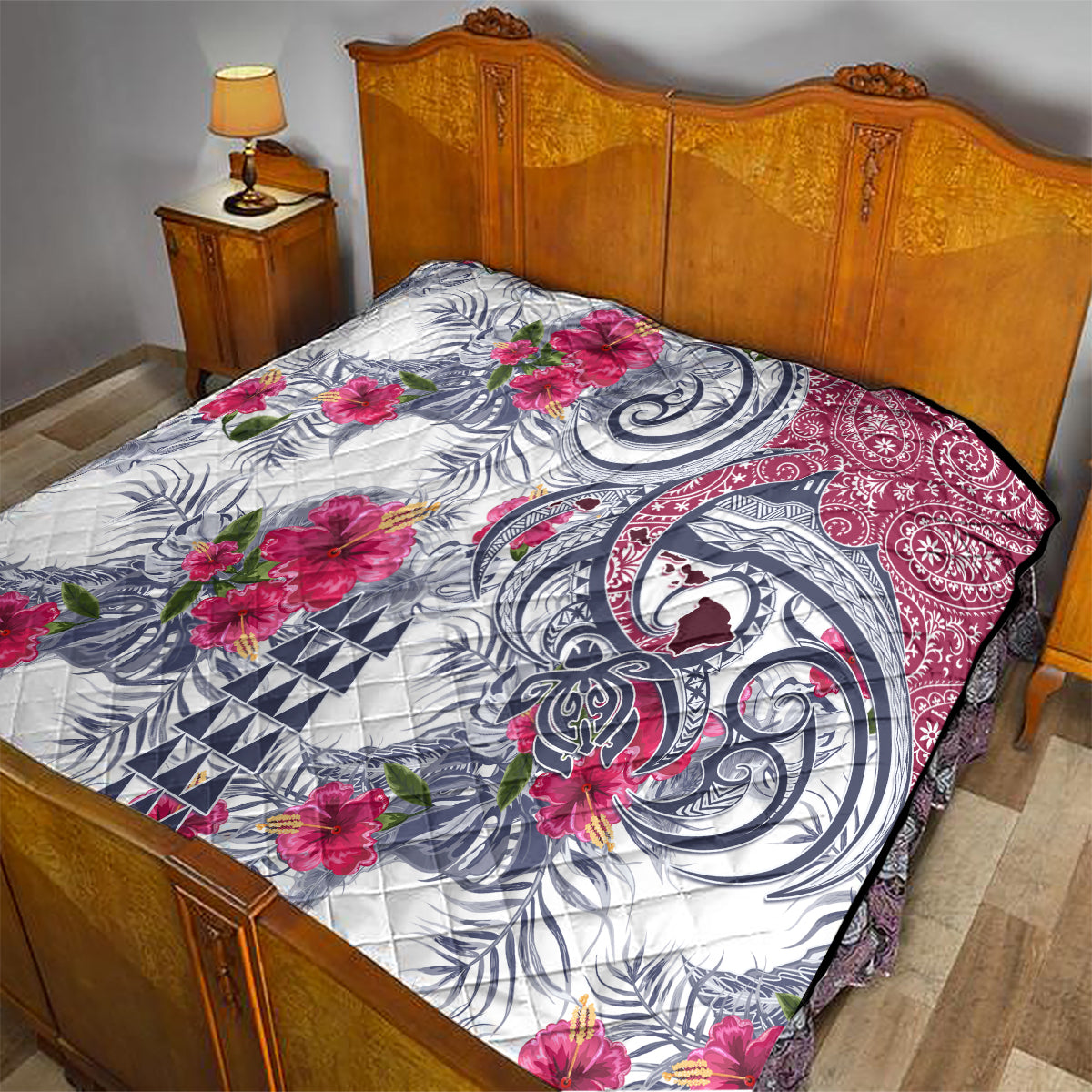 Hawaii Kakau Mix Paisley Pattern Quilt Polynesian Tropical Unique Style LT01 - Polynesian Pride