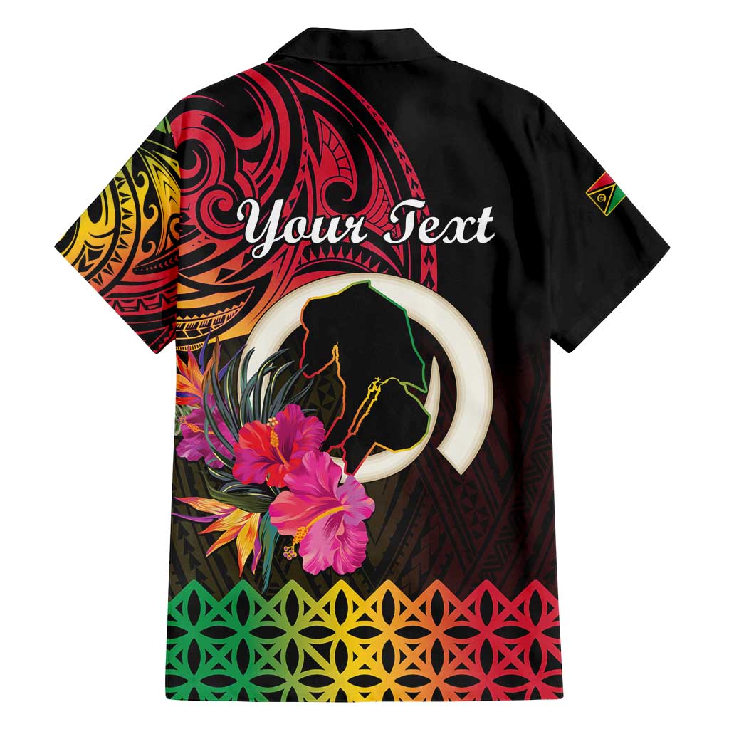 Personalised Vanuatu Port Vila Stay Strong Family Matching Off Shoulder Maxi Dress and Hawaiian Shirt Long God Yumi Stanap LT01 - Polynesian Pride