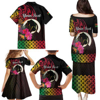 Personalised Vanuatu Port Vila Stay Strong Family Matching Puletasi and Hawaiian Shirt Long God Yumi Stanap LT01 - Polynesian Pride