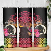 Personalised Vanuatu Port Vila Stay Strong Skinny Tumbler Long God Yumi Stanap LT01 - Polynesian Pride