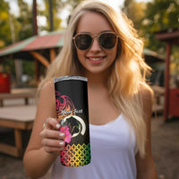 Personalised Vanuatu Port Vila Stay Strong Skinny Tumbler Long God Yumi Stanap LT01 - Polynesian Pride
