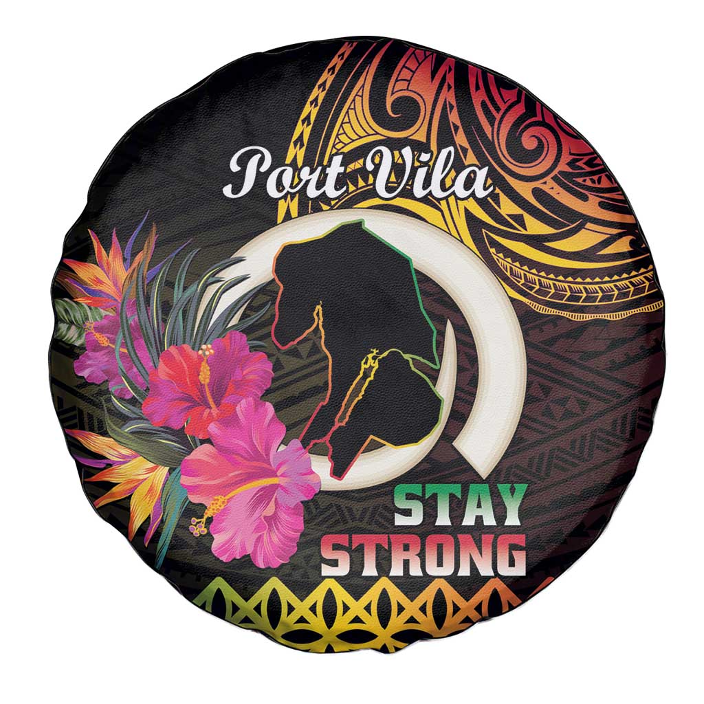 Vanuatu Port Vila Stay Strong Spare Tire Cover Long God Yumi Stanap LT01 - Polynesian Pride