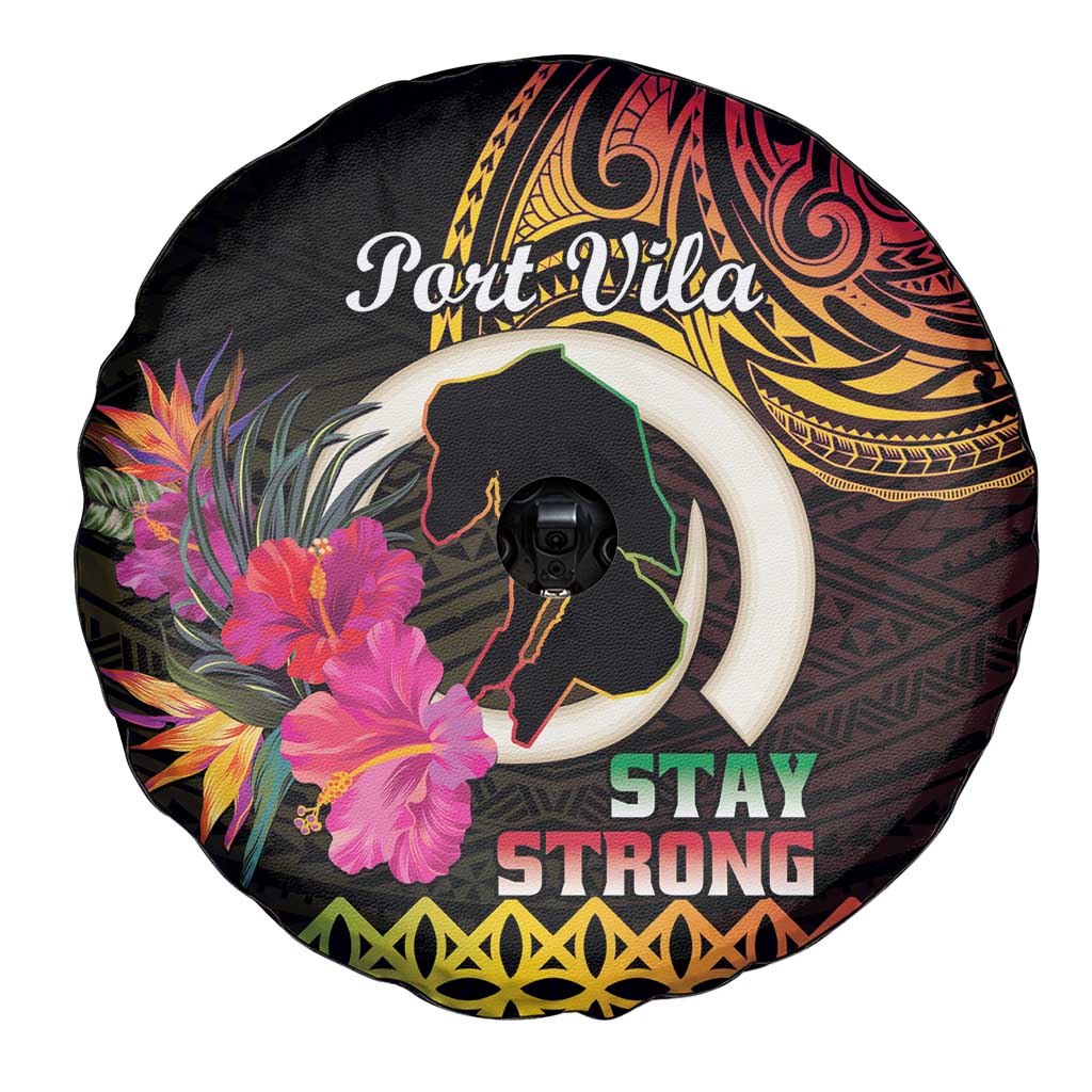Vanuatu Port Vila Stay Strong Spare Tire Cover Long God Yumi Stanap LT01 - Polynesian Pride
