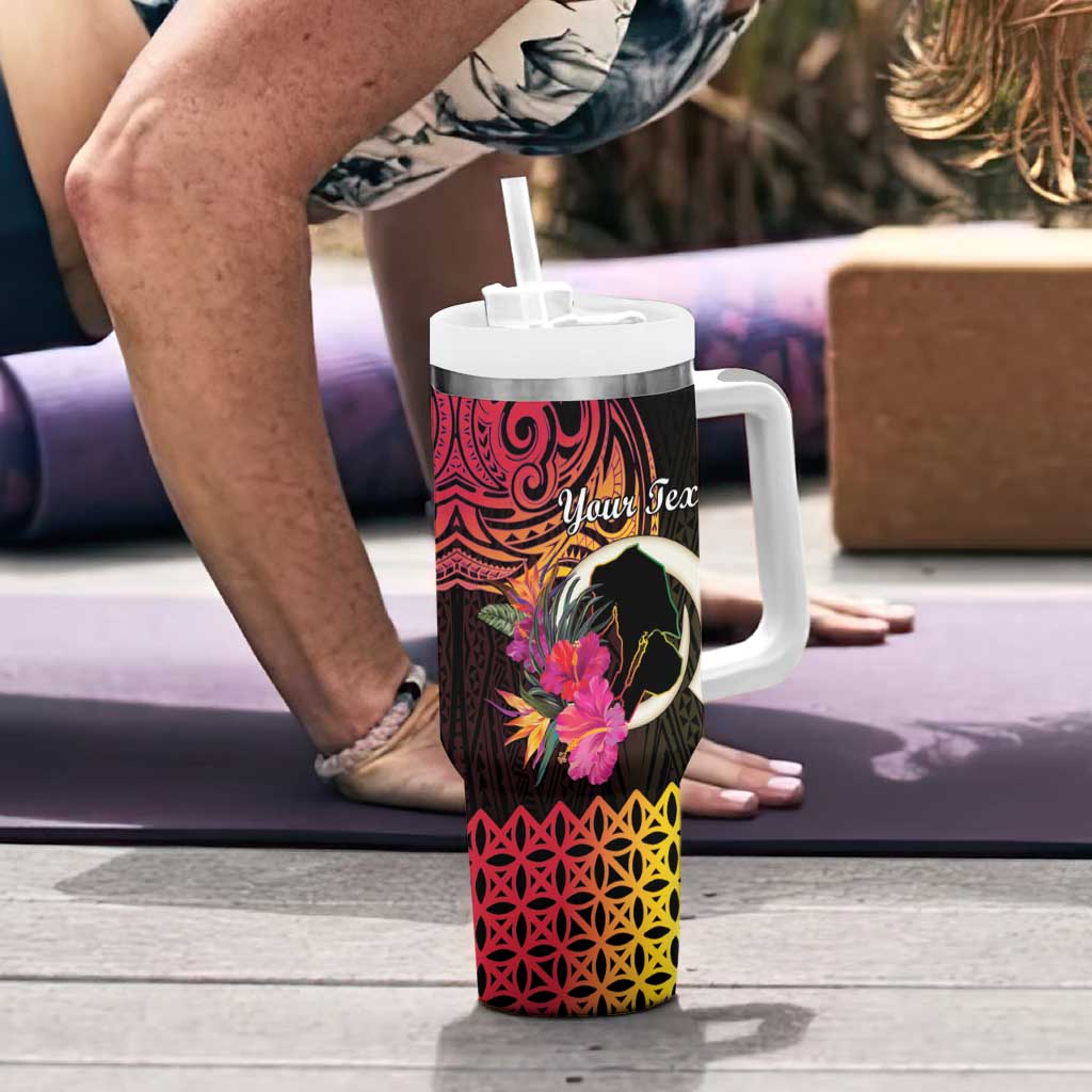 Personalised Vanuatu Port Vila Stay Strong Tumbler With Handle Long God Yumi Stanap