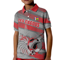 Custom Football 2026 New Caledonia Kid Polo Shirt Kagus Come On LT01 Kid Gray - Polynesian Pride