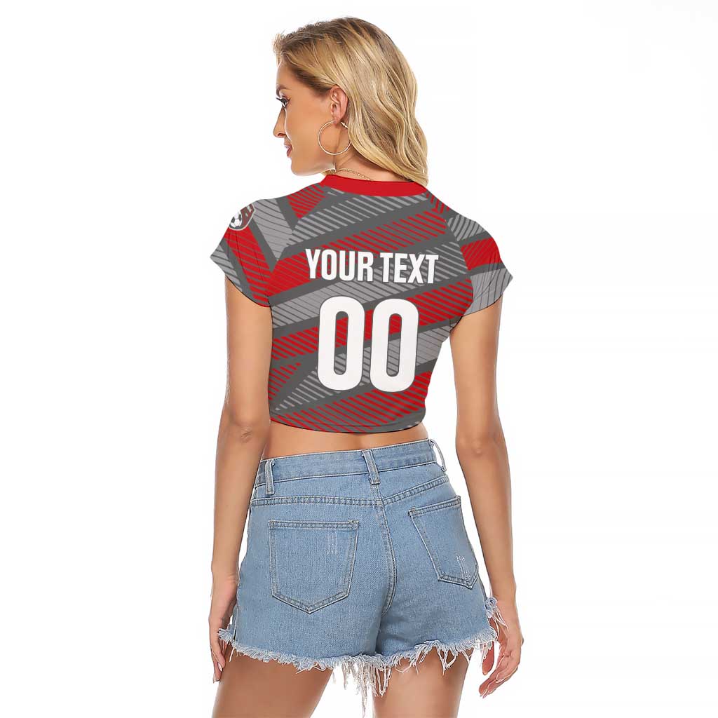 Custom Football 2026 New Caledonia Raglan Cropped T Shirt Kagus Come On LT01 - Polynesian Pride