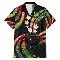 Hawaii Map Kanaka Maoli Family Matching Mermaid Dress and Hawaiian Shirt Fantastic Frangipani Reggae LT01 Dad's Shirt - Short Sleeve Reggae - Polynesian Pride