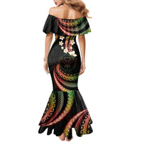 Hawaii Map Kanaka Maoli Family Matching Mermaid Dress and Hawaiian Shirt Fantastic Frangipani Reggae LT01 - Polynesian Pride