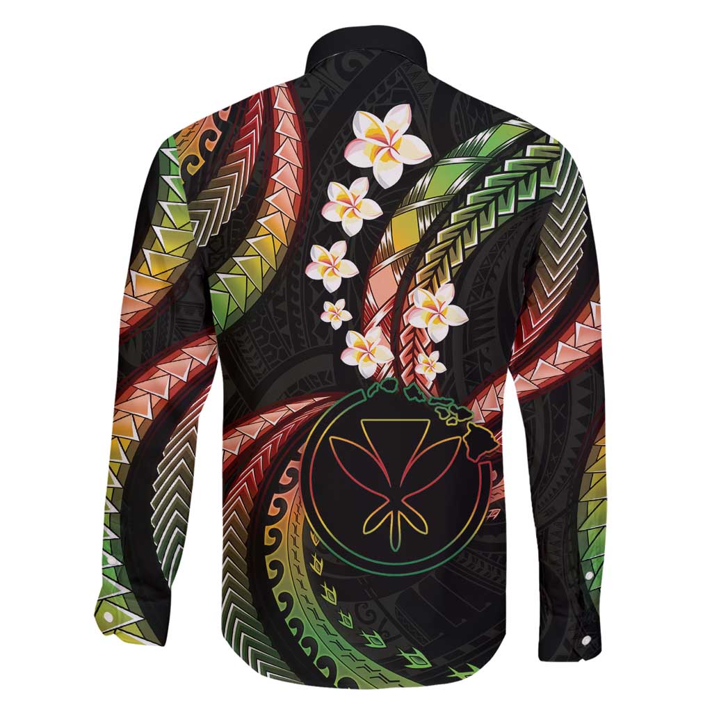 Hawaii Map Kanaka Maoli Family Matching Off Shoulder Short Dress and Hawaiian Shirt Fantastic Frangipani Reggae LT01 - Polynesian Pride