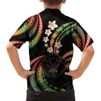 Hawaii Map Kanaka Maoli Family Matching Tank Maxi Dress and Hawaiian Shirt Fantastic Frangipani Reggae LT01 - Polynesian Pride