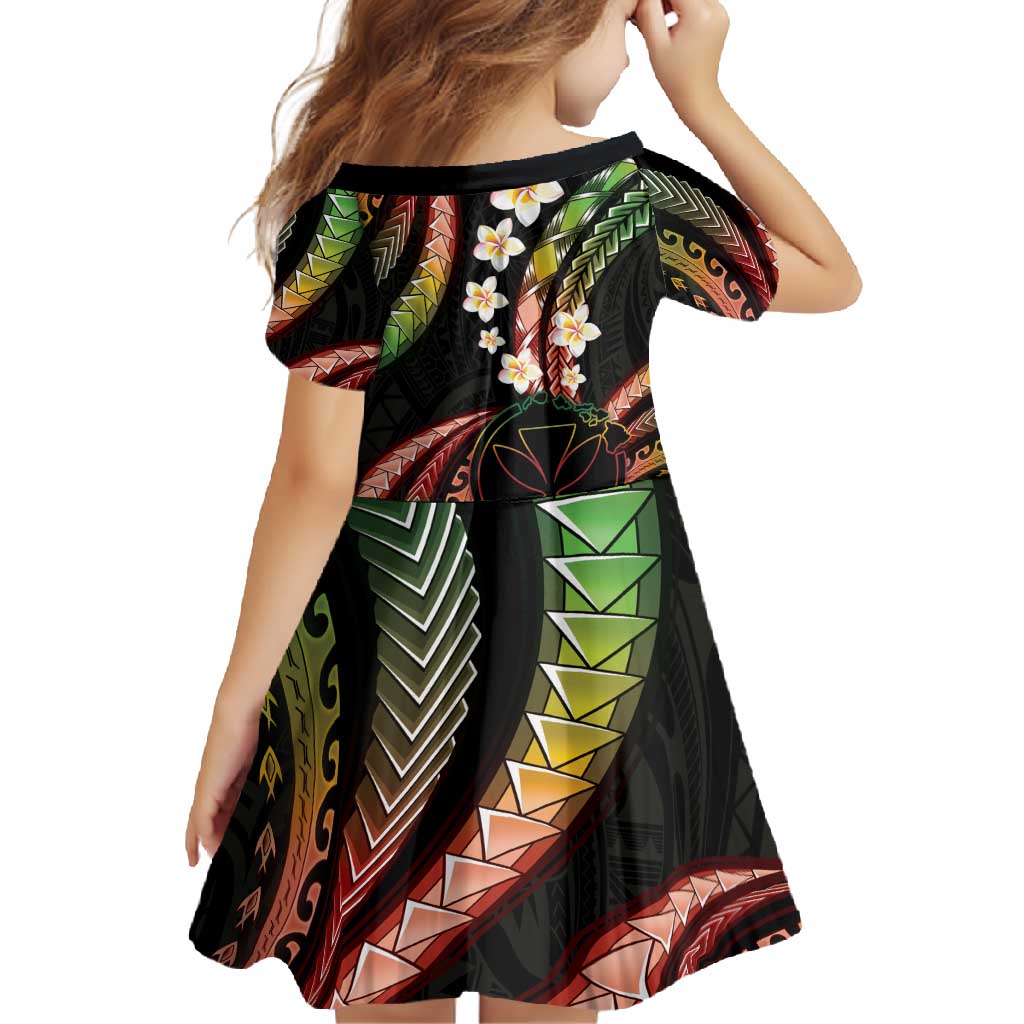 Hawaii Map Kanaka Maoli Family Matching Tank Maxi Dress and Hawaiian Shirt Fantastic Frangipani Reggae LT01 - Polynesian Pride