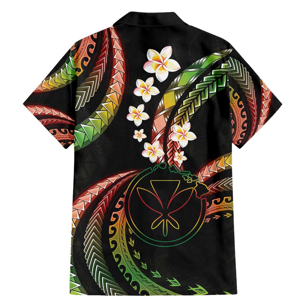 Hawaii Map Kanaka Maoli Family Matching Tank Maxi Dress and Hawaiian Shirt Fantastic Frangipani Reggae LT01 - Polynesian Pride