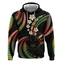 Hawaii Map Kanaka Maoli Hoodie Fantastic Frangipani Reggae