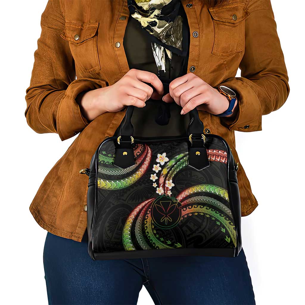 Hawaii Map Kanaka Maoli Shoulder Handbag Fantastic Frangipani Reggae