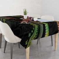 Hawaii Map Kanaka Maoli Tablecloth Fantastic Frangipani Reggae LT01 - Polynesian Pride