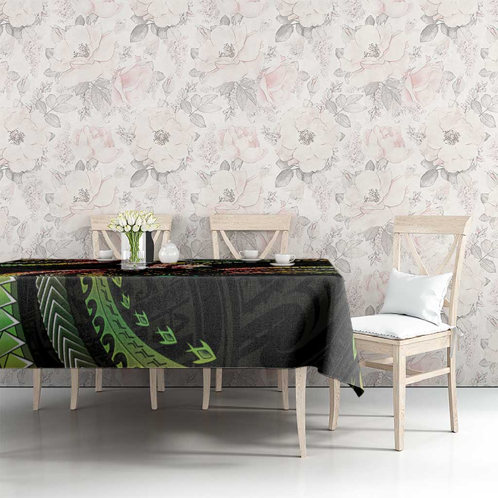 Hawaii Map Kanaka Maoli Tablecloth Fantastic Frangipani Reggae LT01 - Polynesian Pride