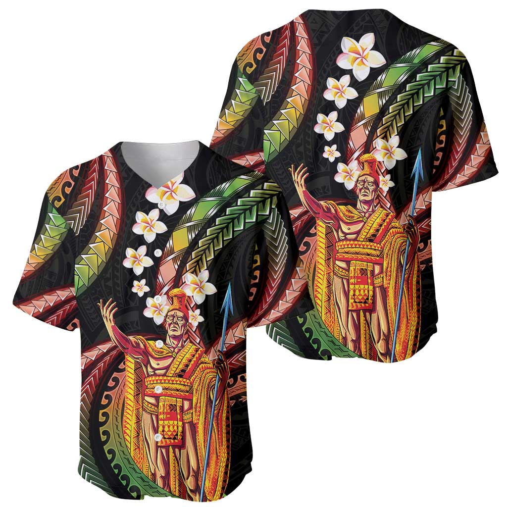 Hawaii King Kamehameha Baseball Jersey Fantastic Plumeria Reggae