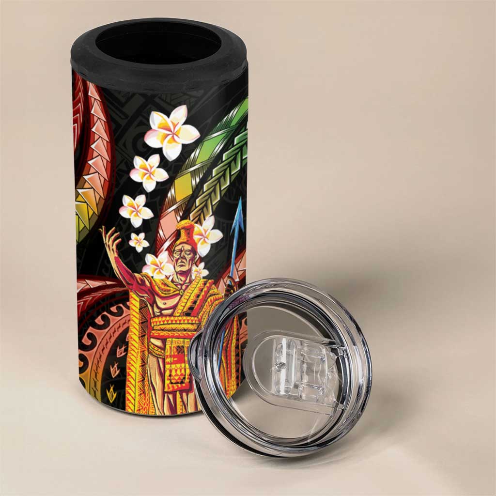 Hawaii King Kamehameha 4 in 1 Can Cooler Tumbler Fantastic Plumeria Reggae LT01 - Polynesian Pride
