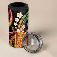Hawaii King Kamehameha 4 in 1 Can Cooler Tumbler Fantastic Plumeria Reggae LT01 - Polynesian Pride