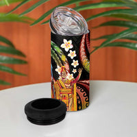 Hawaii King Kamehameha 4 in 1 Can Cooler Tumbler Fantastic Plumeria Reggae LT01 - Polynesian Pride