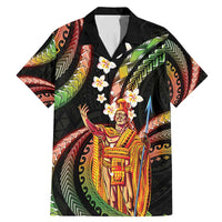 Hawaii King Kamehameha Family Matching Mermaid Dress and Hawaiian Shirt Fantastic Plumeria Reggae LT01 Dad's Shirt - Short Sleeve Reggae - Polynesian Pride