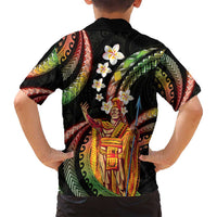 Hawaii King Kamehameha Family Matching Puletasi and Hawaiian Shirt Fantastic Plumeria Reggae LT01 - Polynesian Pride