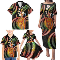 Hawaii King Kamehameha Family Matching Puletasi and Hawaiian Shirt Fantastic Plumeria Reggae LT01 - Polynesian Pride