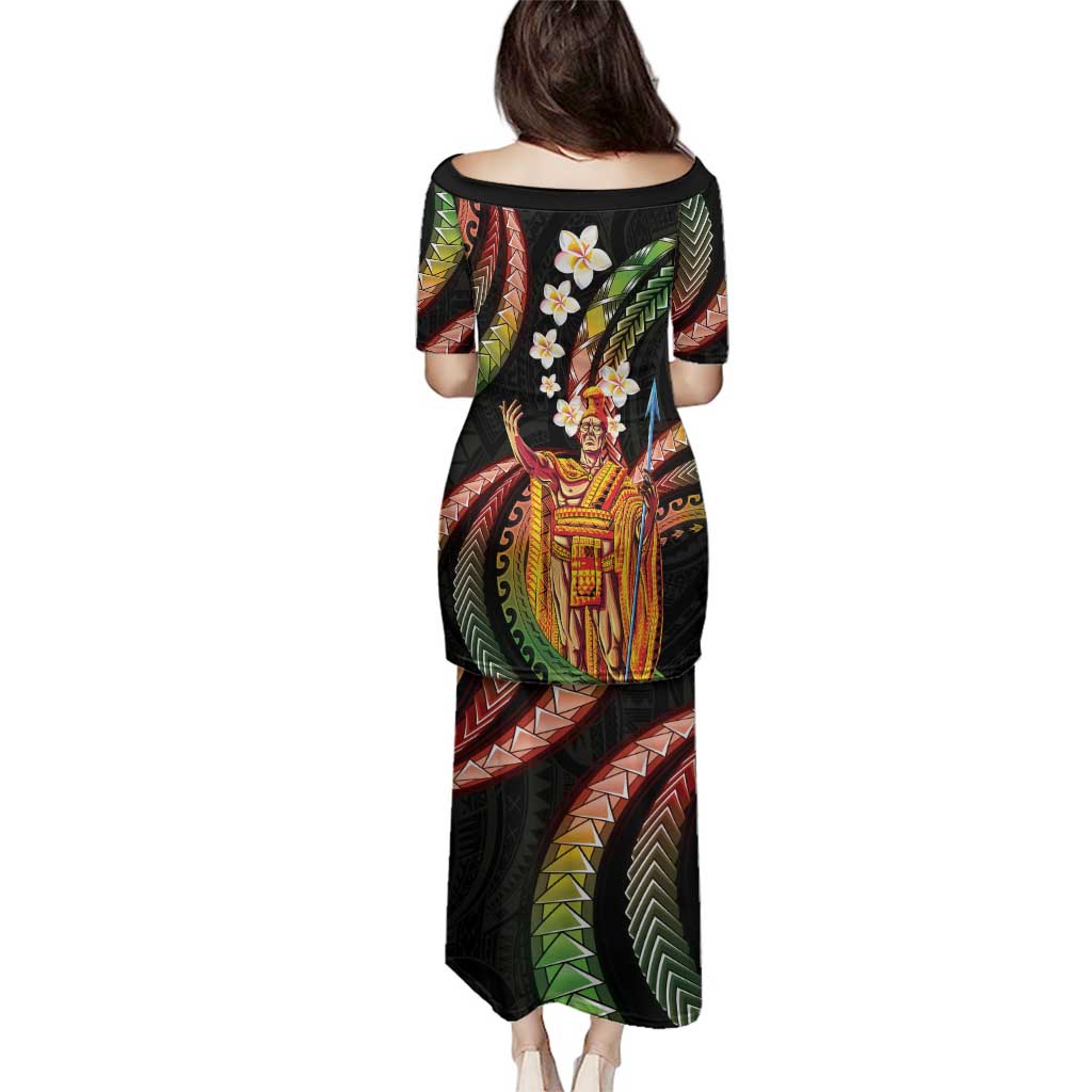 Hawaii King Kamehameha Family Matching Puletasi and Hawaiian Shirt Fantastic Plumeria Reggae LT01 - Polynesian Pride