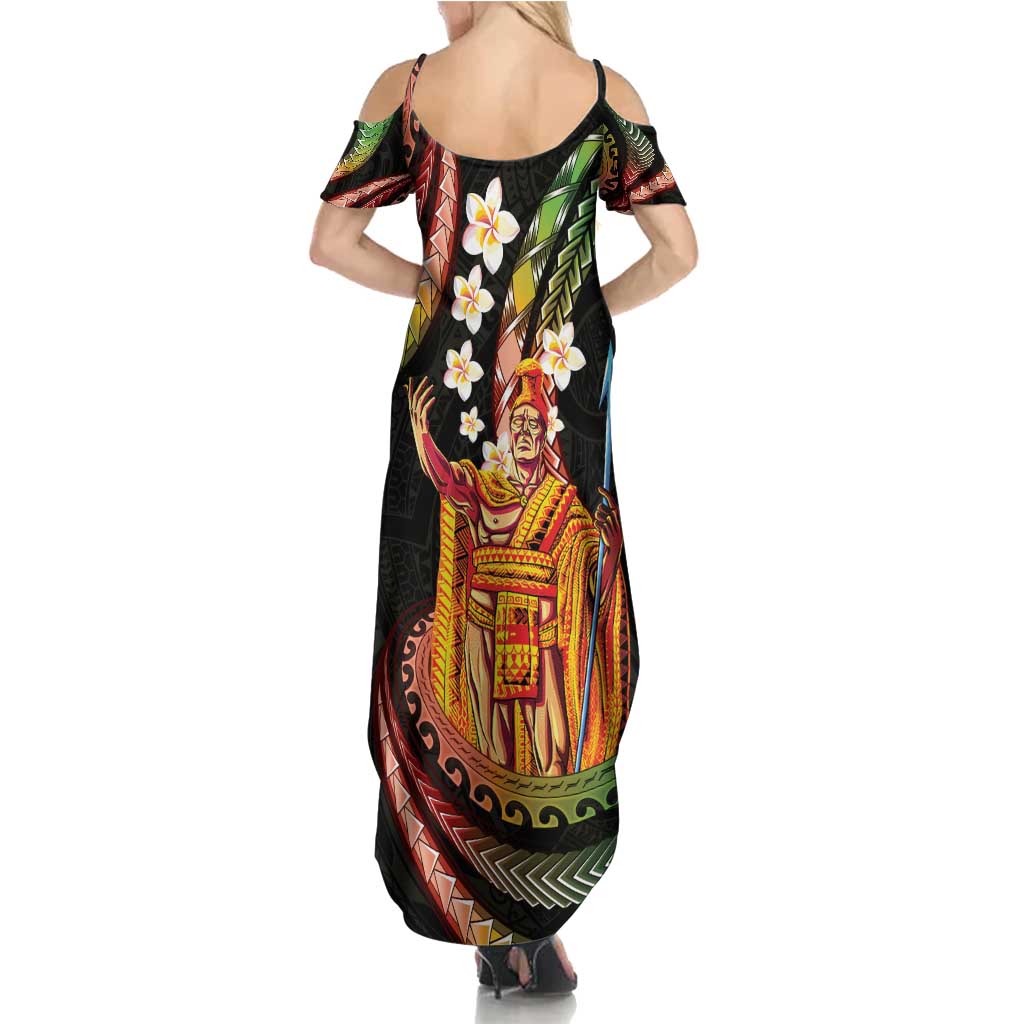 Hawaii King Kamehameha Family Matching Summer Maxi Dress and Hawaiian Shirt Fantastic Plumeria Reggae LT01 - Polynesian Pride