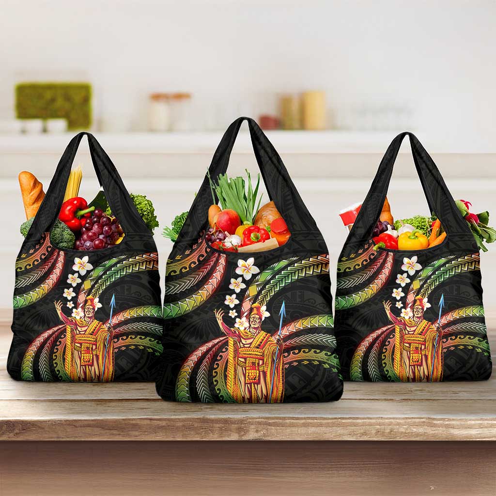 Hawaii King Kamehameha Grocery Bag Fantastic Plumeria Reggae