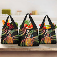 Hawaii King Kamehameha Grocery Bag Fantastic Plumeria Reggae