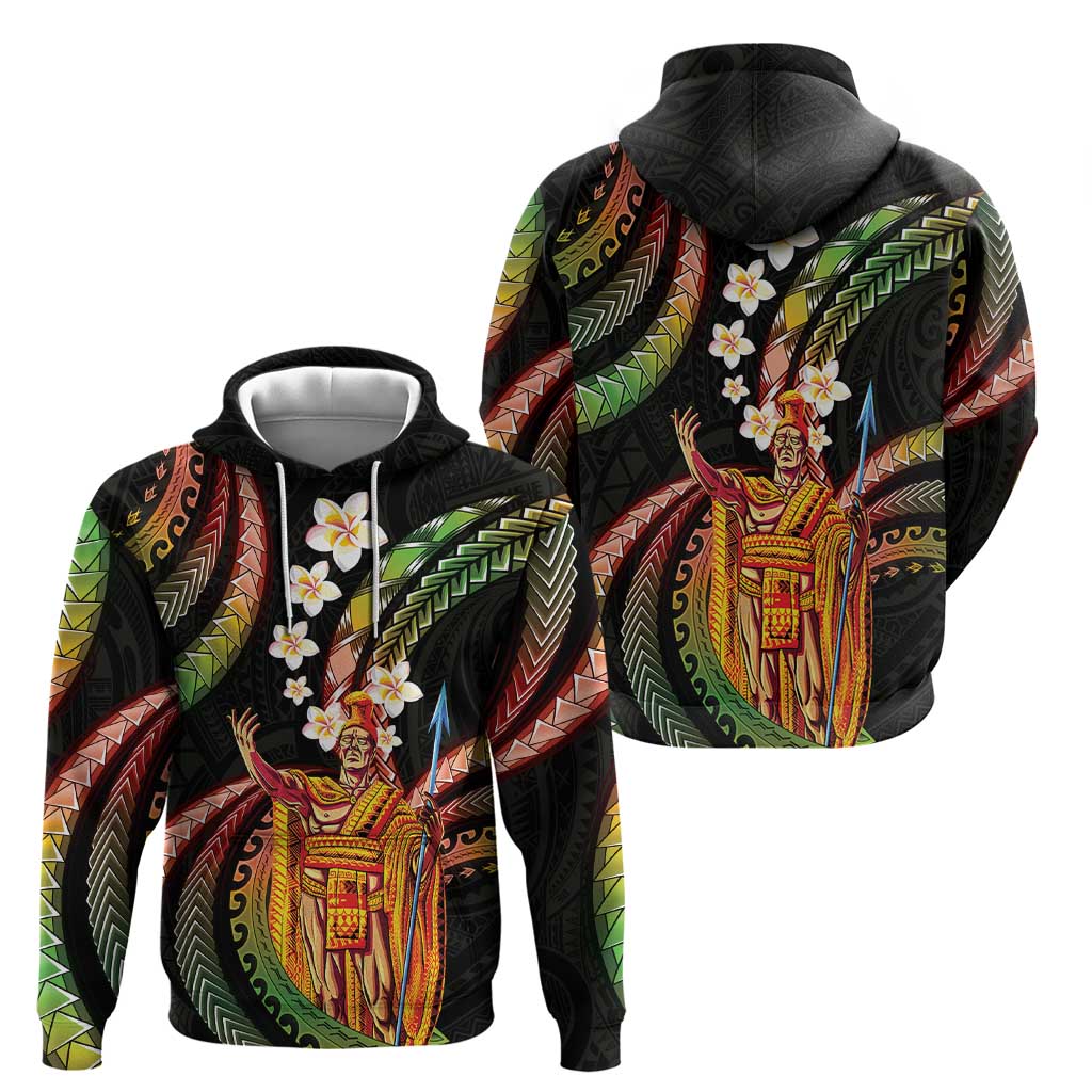 Hawaii King Kamehameha Hoodie Fantastic Plumeria Reggae