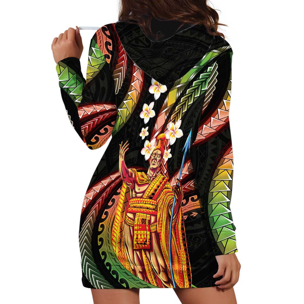 Hawaii King Kamehameha Hoodie Dress Fantastic Plumeria Reggae LT01 - Polynesian Pride