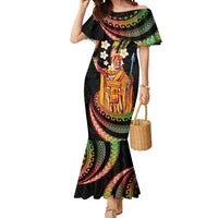 Hawaii King Kamehameha Mermaid Dress Fantastic Plumeria Reggae