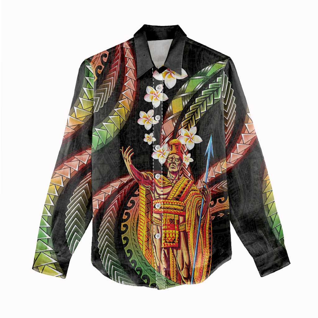 Hawaii King Kamehameha Women Casual Shirt Fantastic Plumeria Reggae LT01 - Polynesian Pride