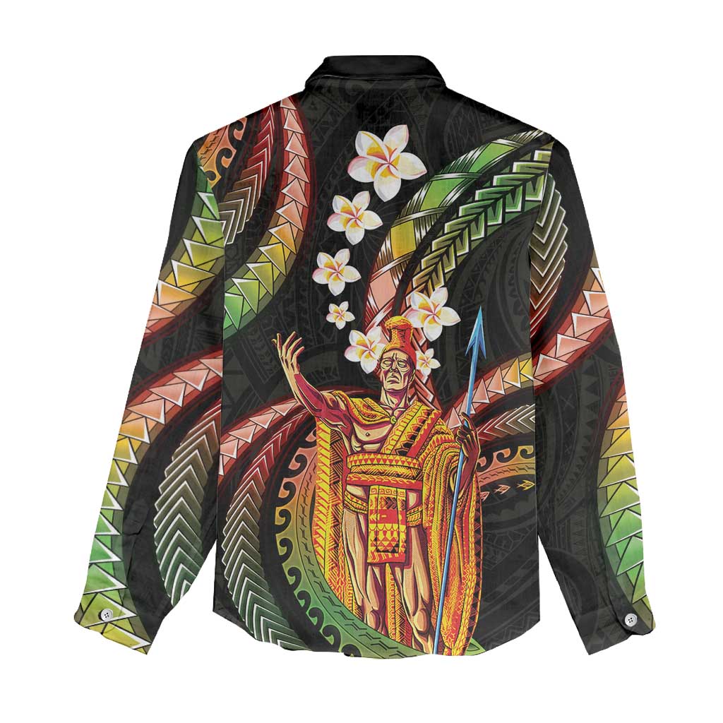 Hawaii King Kamehameha Women Casual Shirt Fantastic Plumeria Reggae LT01 - Polynesian Pride