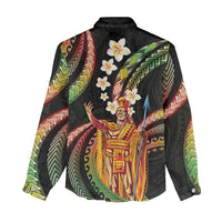 Hawaii King Kamehameha Women Casual Shirt Fantastic Plumeria Reggae LT01 - Polynesian Pride