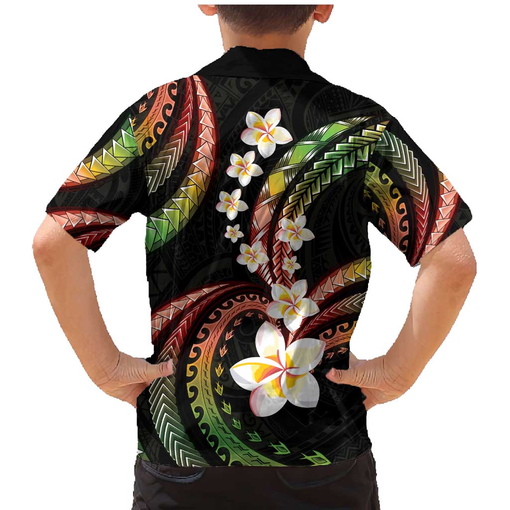 Hawaii Plumeria Reggae Family Matching Mermaid Dress and Hawaiian Shirt Polynesian Pattern LT01 - Polynesian Pride