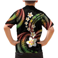Hawaii Plumeria Reggae Family Matching Mermaid Dress and Hawaiian Shirt Polynesian Pattern LT01 - Polynesian Pride