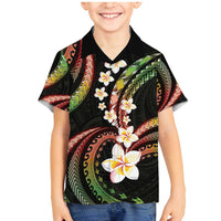 Hawaii Plumeria Reggae Family Matching Mermaid Dress and Hawaiian Shirt Polynesian Pattern LT01 Son's Shirt Reggae - Polynesian Pride