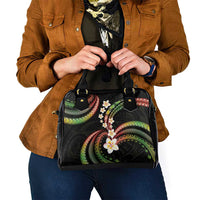 Hawaii Plumeria Reggae Shoulder Handbag Polynesian Pattern