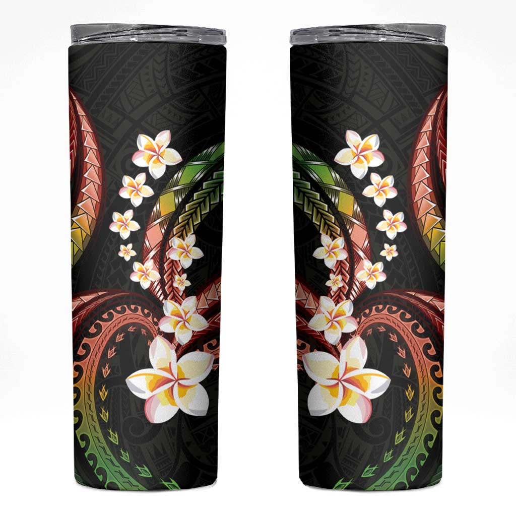 Hawaii Plumeria Reggae Skinny Tumbler Polynesian Pattern LT01 Reggae - Polynesian Pride